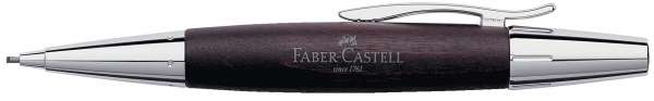Faber-Castell Drehbleistift 1,4mm-B e-motion Holz Chrom dunkelbraun, 138381