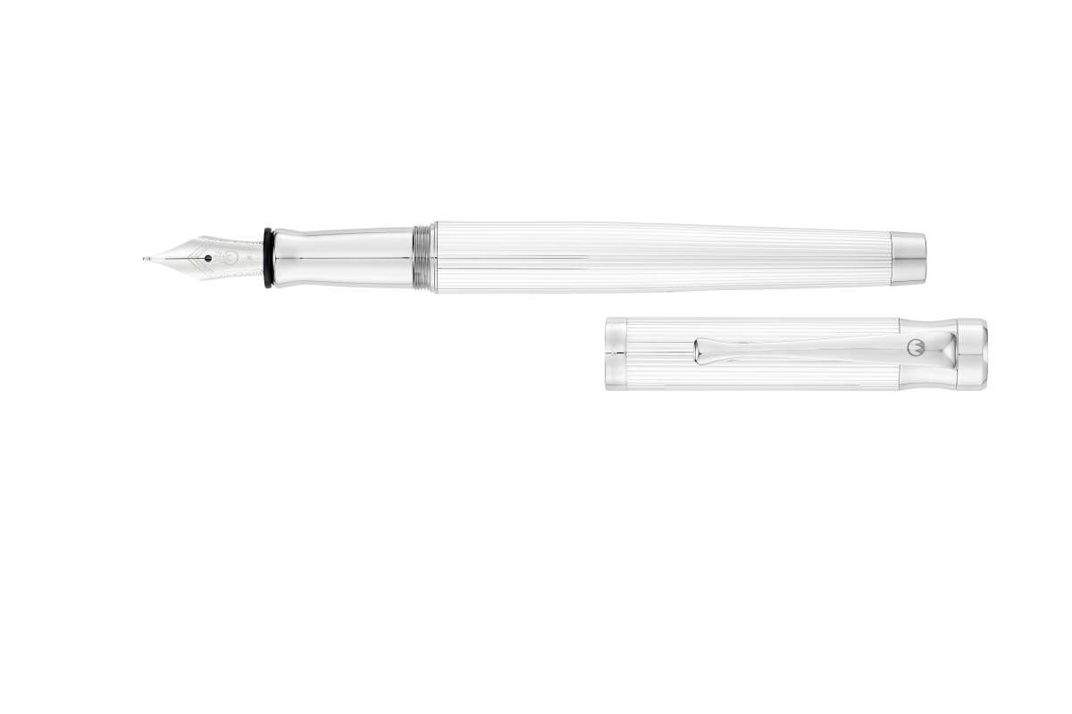 Waldmann Füllhalter Tango – Weiß, Sterling Silber, Feder M (mittel)