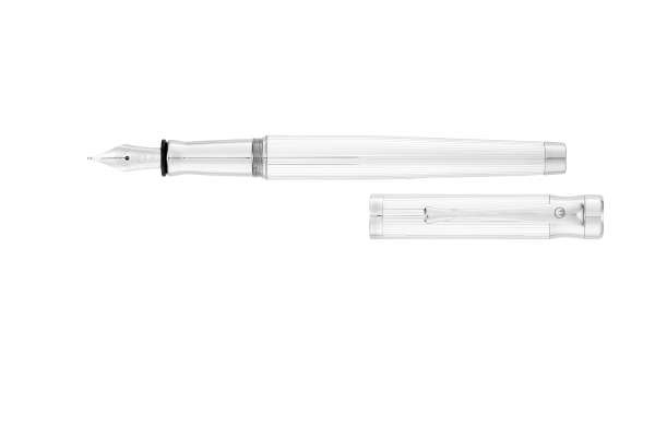 Waldmann 2301 Tango Füllfederhalter, Linien-Design silber Stahlfeder B