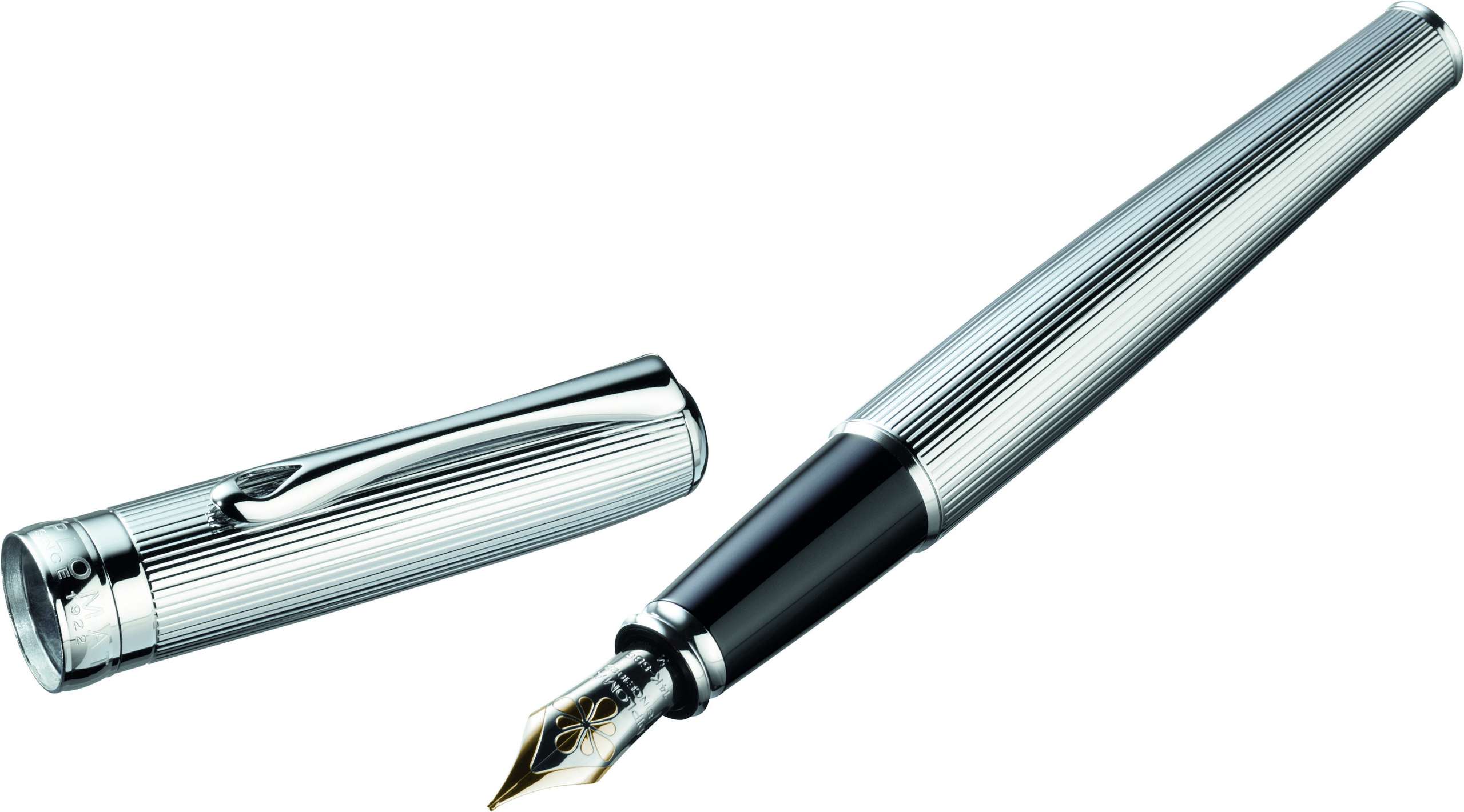 Gullor 2er Set Jinhao Füllfederhalter Y1 – Mittlere Spitze, Silberne Zierleiste In Gold & Blau
