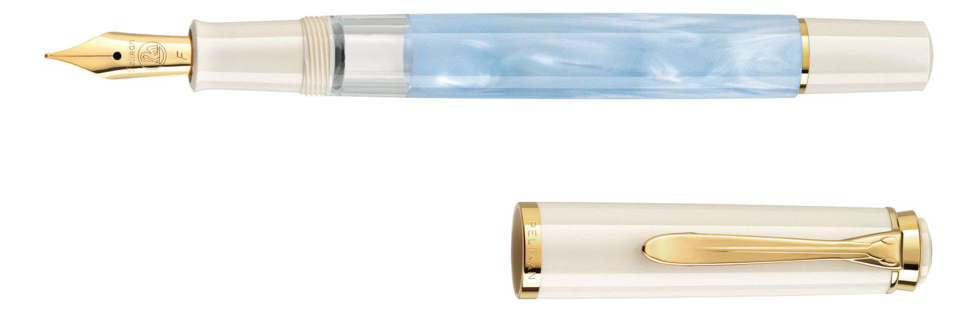 Pelikan Füllhalter M200 - Pastell-Blau - Feder M - 823012 