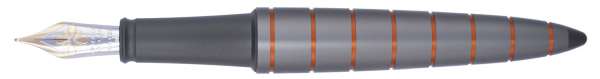 Diplomat Füllhalter Aero Elox Ring grau/orange, Goldfeder 14Kt B, D40354018