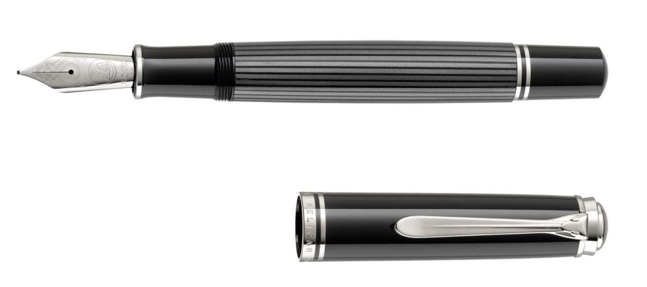 PELIKAN Füllhalter Souverän M405 Stresemann mit 14k//750 Goldfeder komplett rhodi