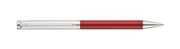 Waldmann 0358 Brio Drehkugelschreiber, Linien-Design silber / Lack Metallic "Red-Fire"