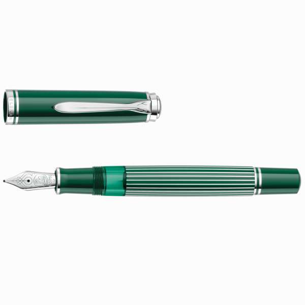 Pelikan Füllhalter M815 Metal Striped Green, Feder EF 400215169 - Special Edition