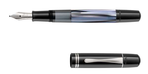 Pelikan Füllhalter M101N - Grau-Blau - rhodinierte Goldfeder 14kt-M 811613 - Special Edition