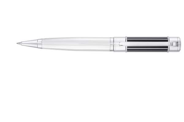 Waldmann 2353 Commander Drehbleistift, Lack schwarz Linien-Design/Linien-Design silber