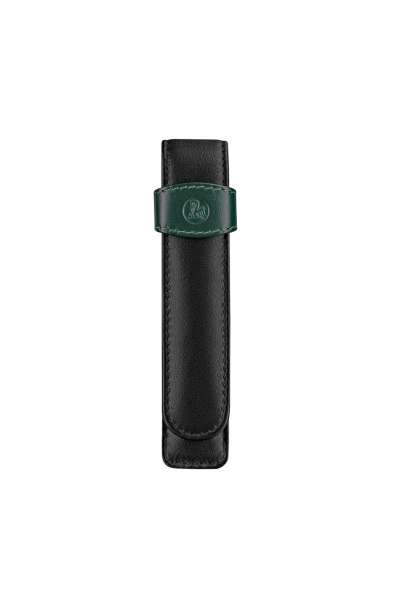 Pelikan 1er Schreibgeräte-Etui TG12 Leder, schwarz-grün, 923524
