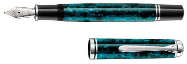 Pelikan Füllhalter Souverän M805 - Ocean Swirl Goldfeder 18kt-F 805957 - Special Edition