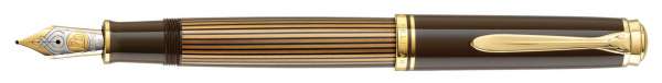 Pelikan Füllhalter Souverän M800 Braun-Schwarz, Feder M, 813877 - Special Edition