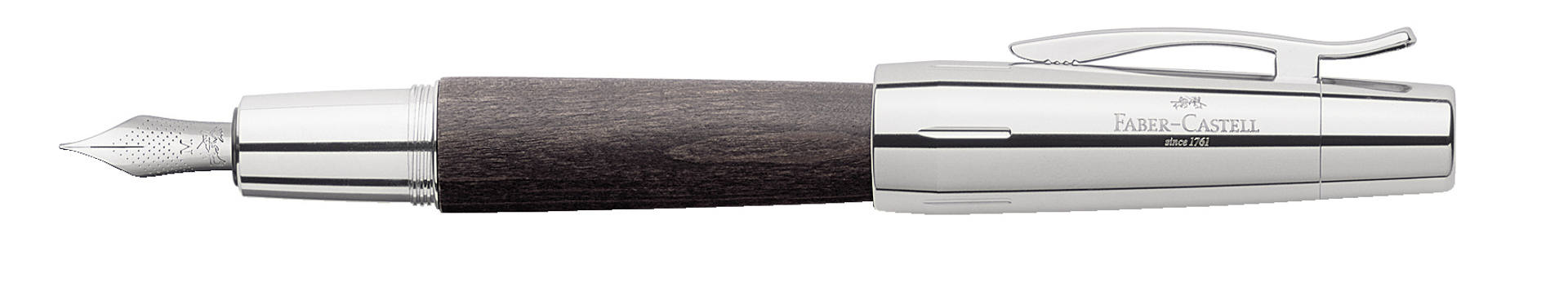 Faber-Castell Füllhalter e-motion Holz Chrom schwarz, Feder M  