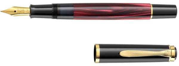 Pelikan Füllhalter M200 - Rot-Marmoriert - Feder M - 300014578 - Special Edition