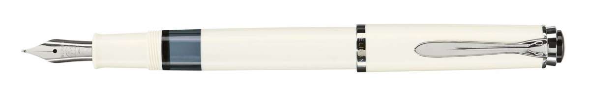 Pelikan Füllhalter Classic 205 – Weiß, Feder B (breit), Kolbenfüller, Made In Germany, Im Geschenketui