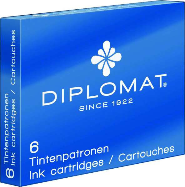 Diplomat D10275212 Tintenpatronen 6er Packung königsblau